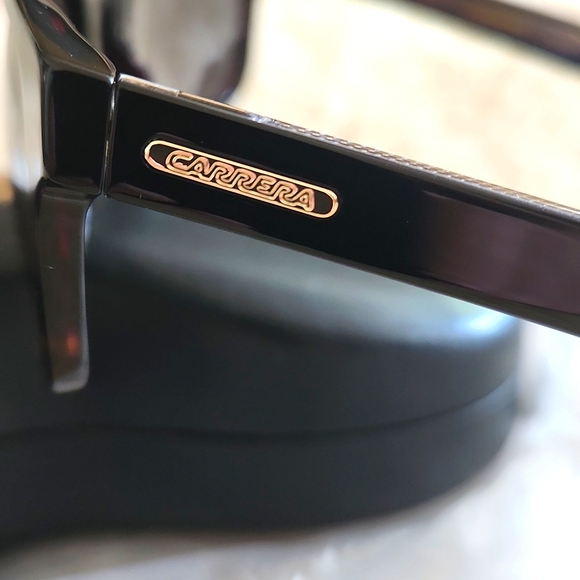 NWT Carrera Men's Dark Tortoise Sunglasses With Case & Cleaning Cloth πΆ π π - Picture 6 of 16